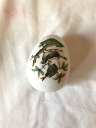 Vintage Herend Rothschild Bird Egg Shaped Trinket Dish 6053/ro,