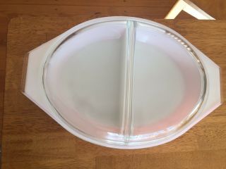 Vintage Pyrex Pink Daisy Divided Casserole Dish w/ Lid 1 1/2 Quart 3