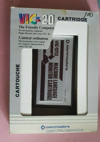 Rare Commodore Vc 20 Vicmon Cartridge Vic - 1213 W/box