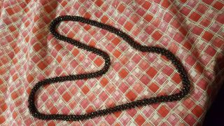 Vintage Ruby Red Glass Bead Rope Necklace