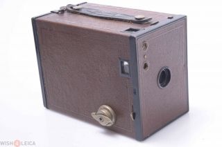 Kodak No.  2 Brownie Model F England Colored Brown 6x9cm Box 120 Roll Film Camera