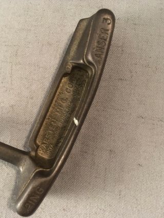 Vintage Ping Anser 3 Manganese Bronze Rh Putter 36” Karsten Mfg 85068