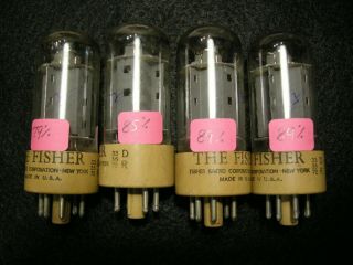 The Fisher Radio Tube 7591a Quad (4),  Closely Matched
