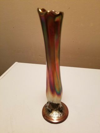 Vintage Carnival Glass Purple Amethyst Twig Vase