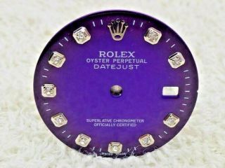 Vintage Rolex Oyster Purpal Dial With Date Just 3035 Watch Repainted Dial Excel
