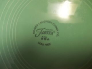 Vintage Fiesta Ware Fiestaware Sea Mist Green 10 - 1/2 