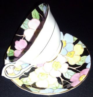 Vintage Tuscan Hand Painted Fine English Bone China Teacup and Saucer 2