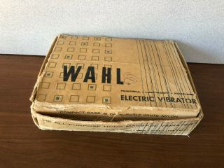 Vintage Wahl Home Electric Vibrator Massager Model E 4 Attachments Box 5