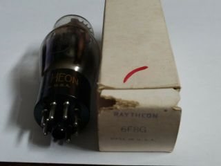 Nos Raytheon 6f8g Vintage Black Plate Audio Tube