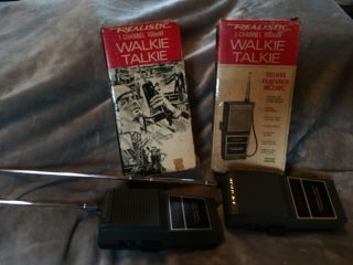 Vintage Realistic Trc - 80 1 - Channel 100 Mw Walkie Talkie Set -