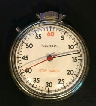 Vintage Westclox Pocket Stop Watch Stopwatch -