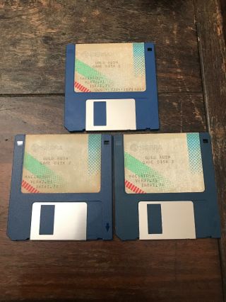 Sierra Gold Rush For Macintosh Game 3.  5 Floppy For Mac 3 Disk Game Vintage