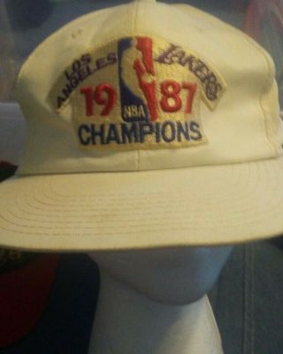 Vintage 1987 Los Angeles Lakers Nba Champ Snapback Hat