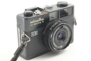 【RARE Mint】Minolta HI - MATIC F black 35mm Rangefinder W/38mm f/2.  7 from Japan 339 3
