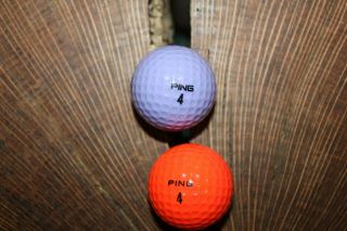 Vintage Ping Golf Balls Lavender And Orange