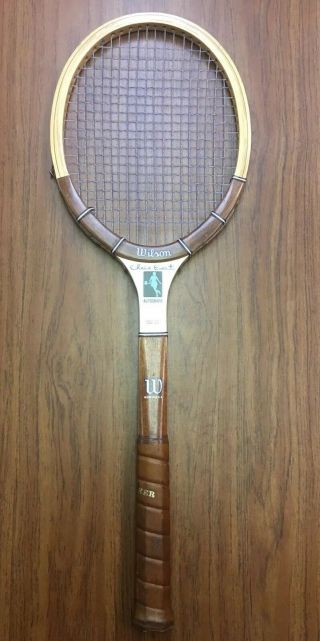 Vintage Wilson Chris Evert Autograph Tennis Racquet Wood 4 3/8 Light Made Usa