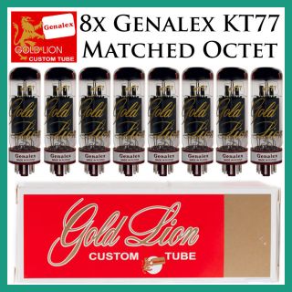 8x Genalex Gold Lion Kt77 | Matched Octet / Eight Tubes