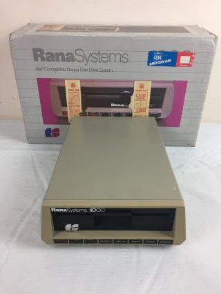 Rana Systems 1000 For Atari W/ Box Floppy Disk Drive.  Drive Unit Only