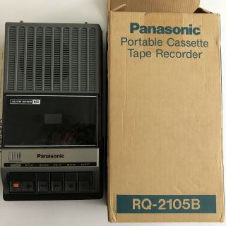 Vintage Panasonic Portable Cassette Tape Recorder Rq - 2105b Nib