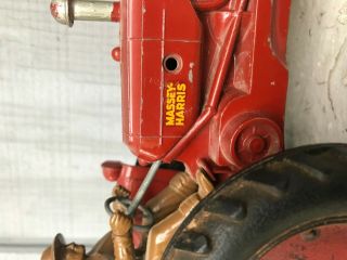 MASSEY HARRIS 44 TRACTOR DIECAST FARM TOY VINTAGE RED METAL TRACTOR 4
