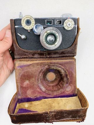 Argus Cintar Vintage Camera And Leather Carrying Case F 3.  5 50 Mm Lens