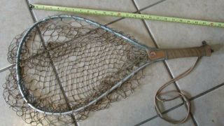 Vintage Wood/aluminum Fishing/landing Net - 24 " Long