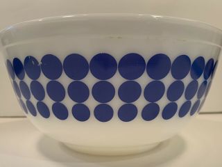Vintage Pyrex Blue Polka Dot 403 Oven Ware Mixing Bowl 2.  5 qt 3