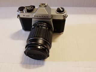 Pentax K1000 Film Camera W/ Smc 135mm Lens Asahi Opt Vintage Collectible