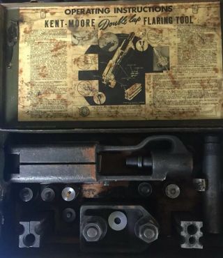 Vintage Kent Moore Double Lap Flaring Tools With Instructions.