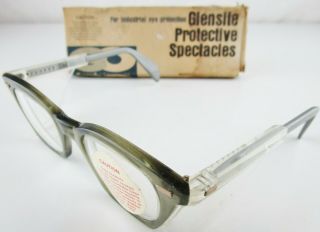 Vtg Glensite Go Protective Spectacles Industrial Eye Protection Safety Glasses