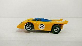 Vintage Yellow Aurora Afx Tomy 2 Porsche 917 1:64 Scale Slot Car Non - Mt Chassis