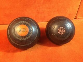 Vintage Thomas Taylor And Henselite Lawn Bowling Balls