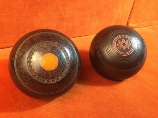 Vintage Thomas Taylor And Henselite Lawn Bowling Balls 4