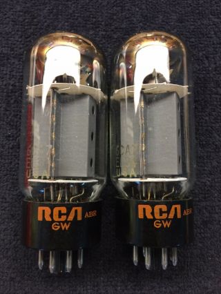 2 NOS NIB Matched RCA 6CA7 EL34 Fat Bottle Welded Plate Tubes USA 3