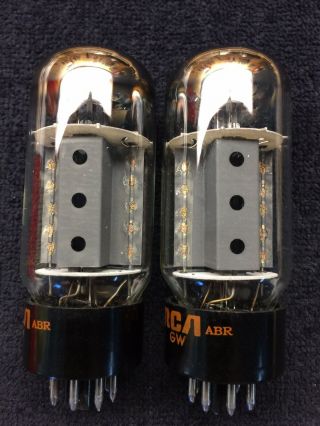 2 NOS NIB Matched RCA 6CA7 EL34 Fat Bottle Welded Plate Tubes USA 4