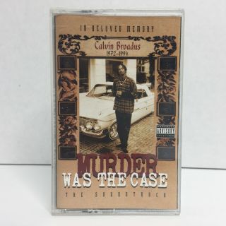 Murder Was The Case Soundtrack Snoop Dogg Cassette Tape Death Row 1994 Vtg Dre
