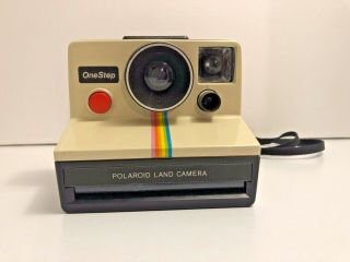 Vintage Polaroid One Step Instant Land Camera Sx - 70 O With Rainbow Stripe