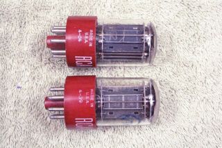 Two,  Rca 5692,  Red Base,  Matching Pair,  High Reliability 6sn7gt,  5692