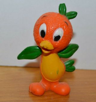 Vintage Florida Orange Bird Pvc Mini Figure Disney Productions 2.  5 " Tall