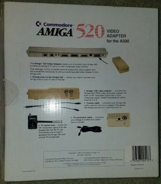Commodore Amiga 520 Video Adapter for A500 Computer 4