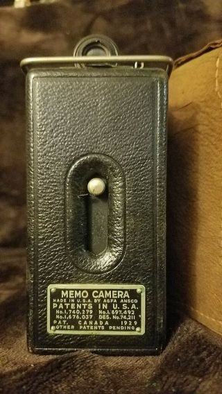 ANSCO Memo Camera Half - Frame Box camera with Wollensak 6.  3 lens VINTAGE w/ case 4