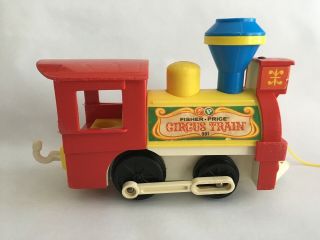 Vintage 1973 Fisher Price Little People Circus Train 991 w/Animals & Train Cars 2