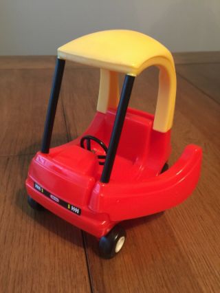 Little Tikes Car Red Coupe 6 Inch Toy Doll House Size Vintage