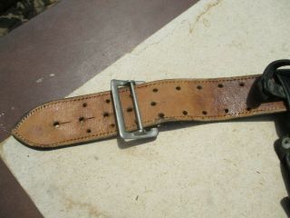 Vintage Black Leather Police Utility Belt with Holster,  other holders 8