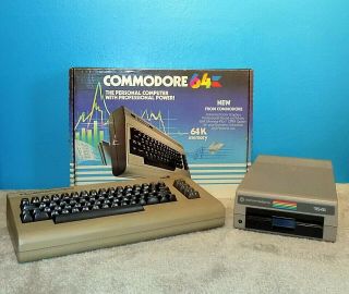 Commodore 64 Keyboard W/ Box & 1541 Floppy Disk Drive