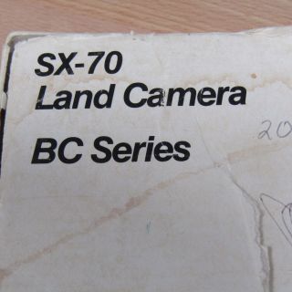 Vintage POLAROID Land Camera SX - 70 BC Series Sonar OneStep PARTS REPAIR 3