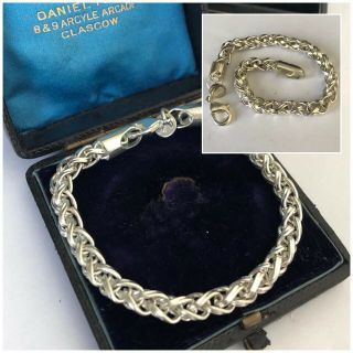 Vintage Jewellery 925 Silver Fancy Link Bracelet 17.  3g