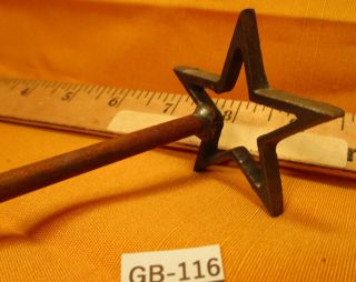 Heavy Thick Vintage 10 " Star Branding Iron For Wood,  Steak Or Leather