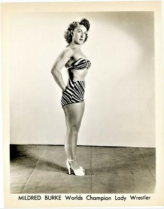 Vintage Female Wrestler - Mildred Burke - Worlds Champion Lady Wrestler