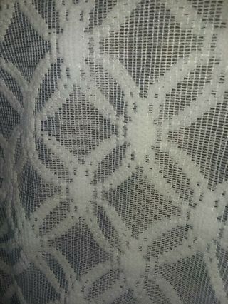 Vintage Sears 2 White Chenille Lace Curtains 77 